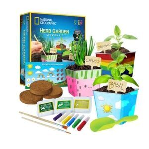 National Geographic Home Garden Herb Garden Growing Kit for Kids or Adults NEW